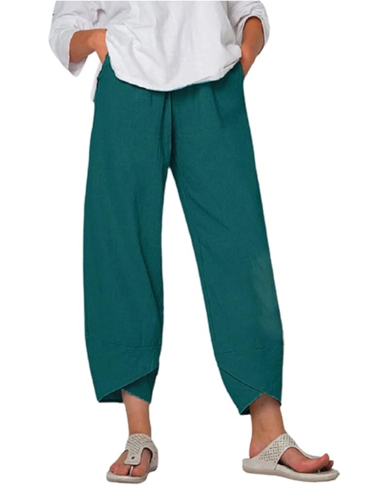 BEUU Capri Pants for Women Palazzo Lounge Pants Wide Leg Printed Cropped Bottoms Baggy Trousers Sweatpants with Pockets 58-gr...