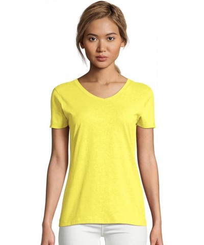 womens X-Temp V-Neck T-Shirt Neon Lemon Heather $8.40 T-Shirts