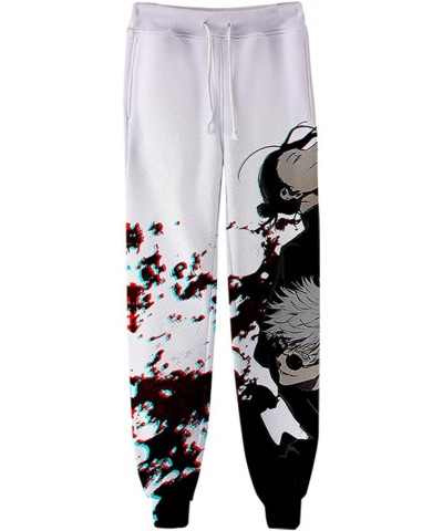 Casual Anime 3D Print Sweatpants Unisex Elastic Waist Jogger Pants White Gojo Getou $11.27 Pants