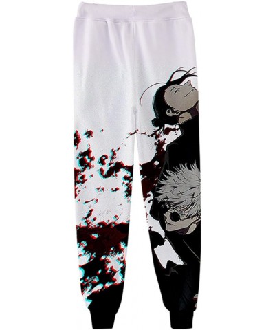 Casual Anime 3D Print Sweatpants Unisex Elastic Waist Jogger Pants White Gojo Getou $11.27 Pants