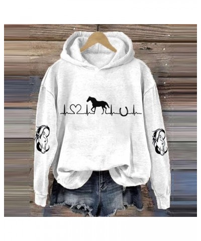 fuzzy hoodies for women trendy sweatshirts winter sweater sweater women lightweight sweater womens White-b $11.14 Hoodies & S...