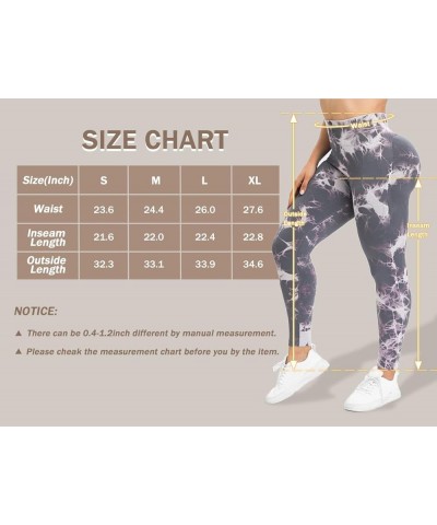 Tie Dye Seamless Leggings for Women High Waist Workout Yoga Pants Scrunch Butt Lifting Compression Tights 2 Black $11.75 Acti...