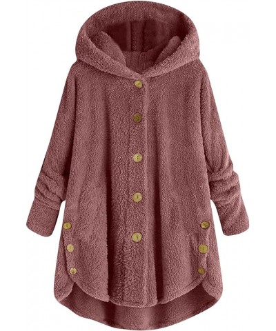 Fleece hooded jacket women,2023 winter warm fuzzy cute cat ear hoodies sweatshirt oversized pullover with pockets C-pink $10....