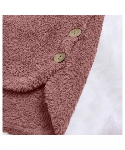 Fleece hooded jacket women,2023 winter warm fuzzy cute cat ear hoodies sweatshirt oversized pullover with pockets C-pink $10....