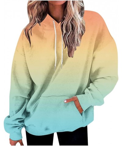 Oversized Hoodies for Women 2024 Fashion Ombre Tie Dye Sweatshirts Long Sleeve Hooded Pullover Plus Size Drawstring Tops 2min...