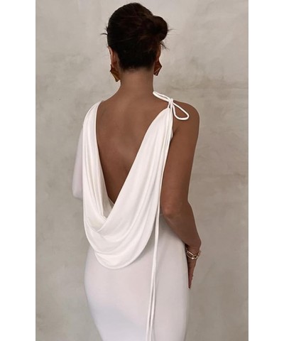 Womens Sexy Backless Maxi Dress Bodycon Slim Fit Cocktail Party Club Long Dresses 1white $16.80 Dresses