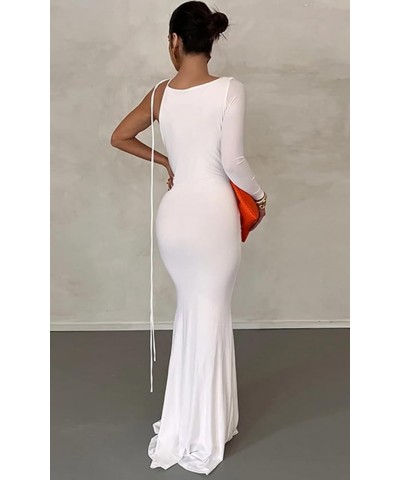 Womens Sexy Backless Maxi Dress Bodycon Slim Fit Cocktail Party Club Long Dresses 1white $16.80 Dresses