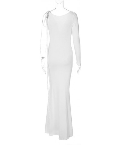 Womens Sexy Backless Maxi Dress Bodycon Slim Fit Cocktail Party Club Long Dresses 1white $16.80 Dresses