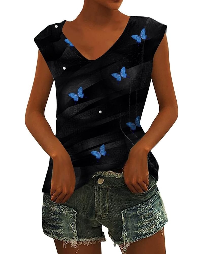 Corset Tops for Women Summer Floral Shirts Short Sleeve V Neck Blouses Pullover Tee Casual Printed Shirt Tunics Light Blue $1...