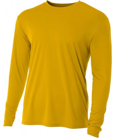 Men's Cooling Performance Crew Long Sleeve Tee Gold $8.08 T-Shirts