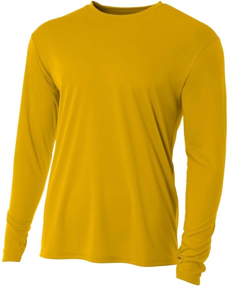 Men's Cooling Performance Crew Long Sleeve Tee Gold $8.08 T-Shirts