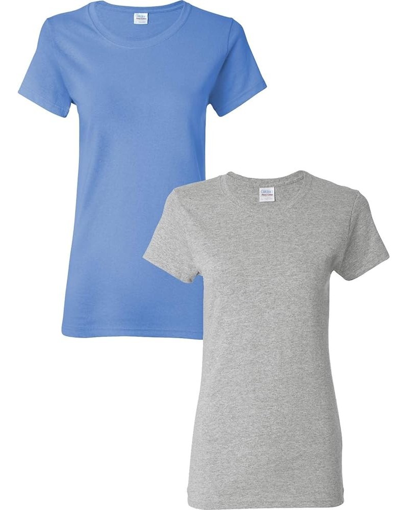 Women's Heavy Cotton T-Shirt, Style G5000L, 2-Pack Carolina/Sportgrey $7.13 T-Shirts