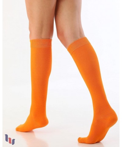 Women's Bamboo Knee High Socks | Comfort Seam Long Dress Socks, Soft & Lightweight | Shoe Size 5-8/8-11, 4 Pairs 33- Pumpkin ...