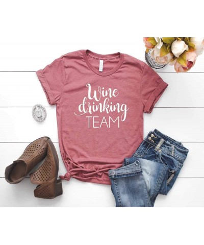 Wine Shirt for Women. Wine Drinking Team Shirt. Unisex Wine T-Shirt. Shirt for Group. Heather Mauve $12.15 T-Shirts