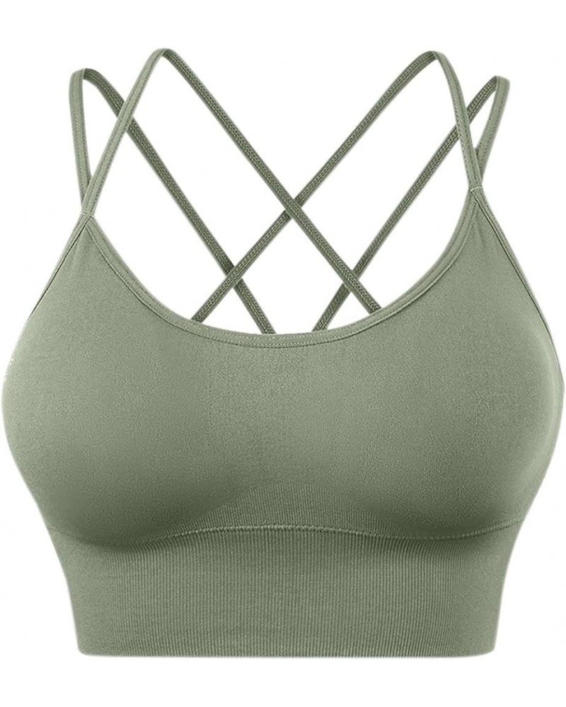 High Impact Sports Bra for Women Criss Cross Straps Workout Athletic Bras Support Adjustable Bra for Running Yoga & Fitness Z...