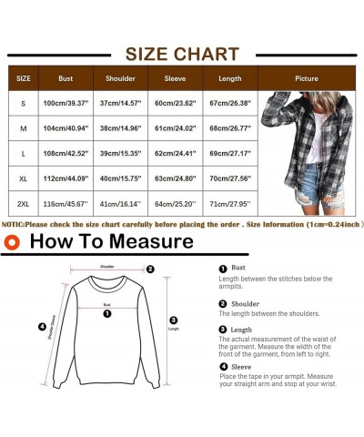 Womens Long Sleeve Tops Dressy Casual Trendy Plaid Printed Button Down Blouses Oversized Shacket Jacket Fall Outfits 2a-red $...