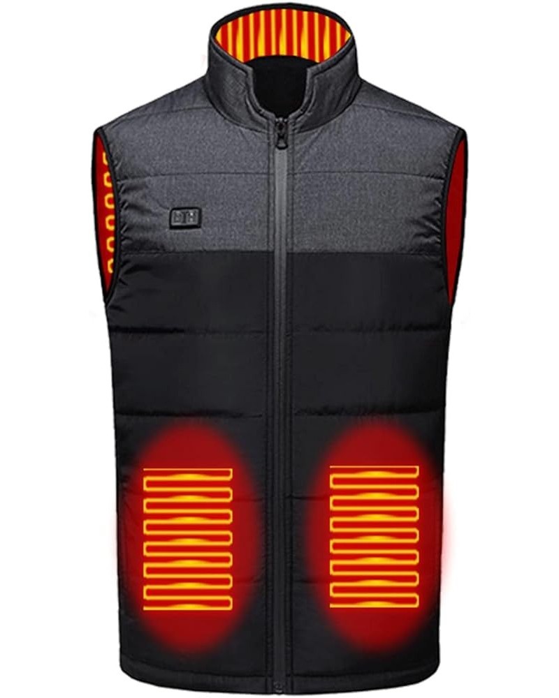 Heated Vest with Hood Women Smart Thermal Vest Thermal Heated Jacket Vest Mock Neck Full Zipper Sleeveless Black $20.56 Vests