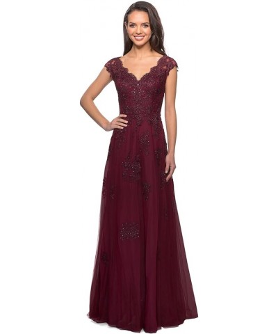 Women's V Neck Cap Sleeves Mother of The Bride Dresses Long Lace Formal Prom Evening Gowns with Pockets Emerald Green $51.29 ...