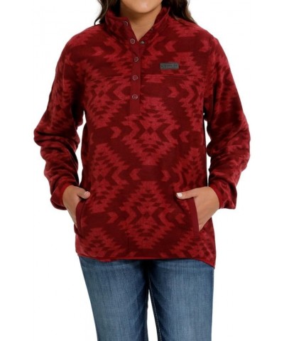 Women's Red Polar Fleece Pullover Red XXL $33.12 Jackets