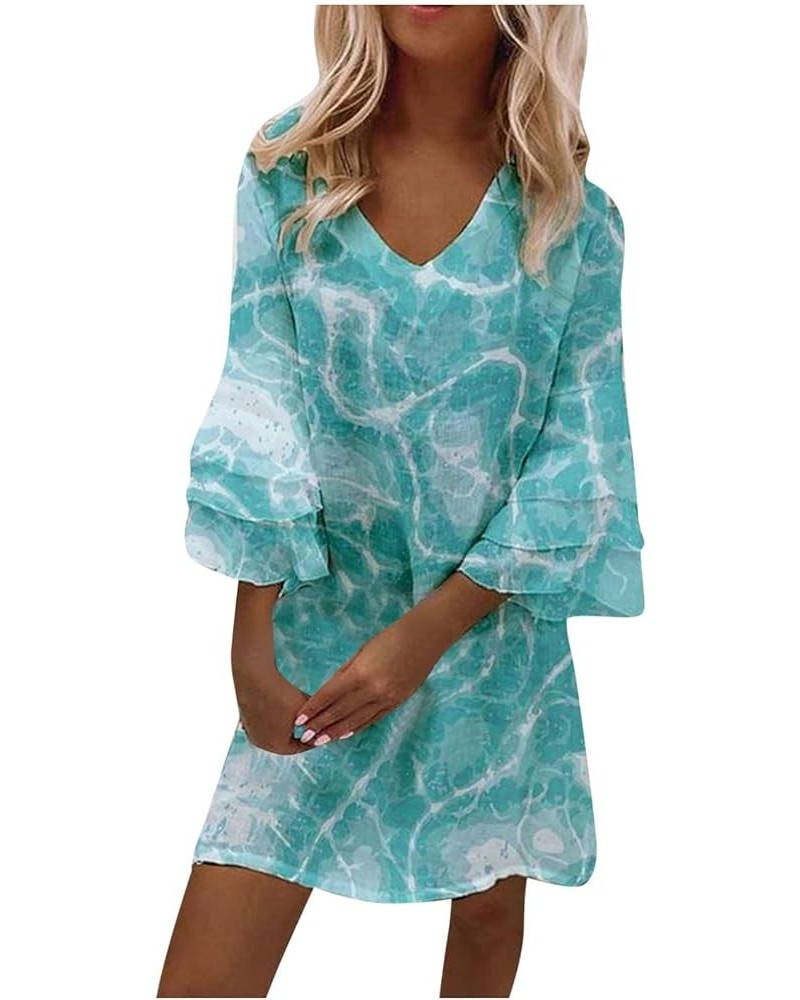 Summer Dresses for Women 2024 Vacation Casual Boho Floral Beach Dress Elegant Plus Size Resort Wear Cute Clothes B Sky Blue $...