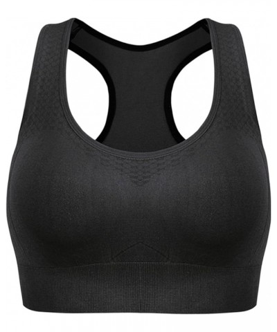 Racerback Sports Bras for Women Seamless Multipack Activewear Bras for Gym Fitness Padded Workout Sleep Everyday Bra Black $1...