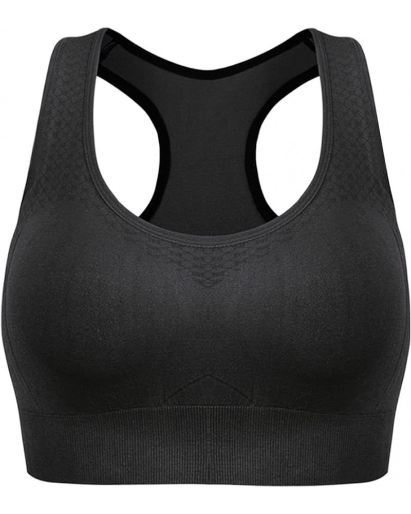 Racerback Sports Bras for Women Seamless Multipack Activewear Bras for Gym Fitness Padded Workout Sleep Everyday Bra Black $1...