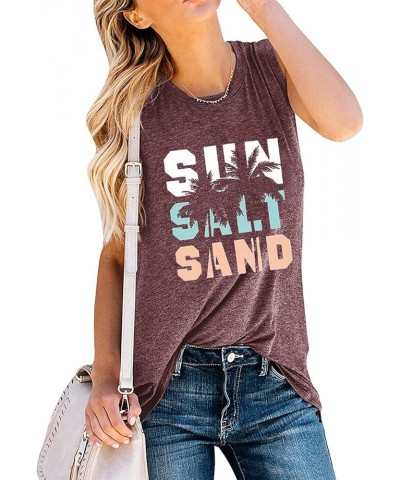 Womens Tank Top Loose Fit Graphic Tank Tops Casual Summer Tank Tops Trendy Tank Tops Y-brown $8.90 Tanks