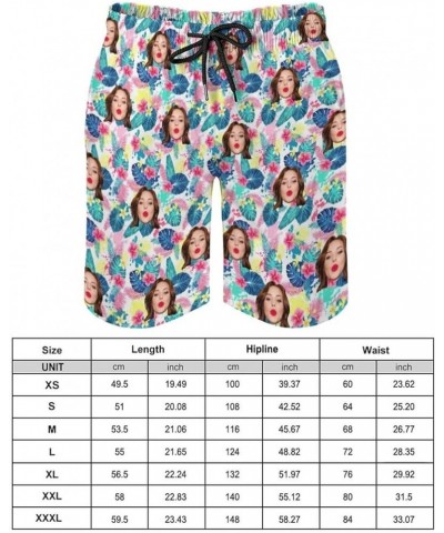 Custom Face Couple Matching Swimsuit Personalized Print Women's Bathing Suit&Men's Swim Trunks Beach Shorts for Summer Gift m...