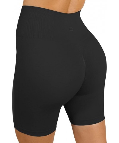 Women's High-Waisted Seamless Compression Biker Shorts - Tie Dye and Solid Ideal for Gym, Yoga, Running, and Fitness Black $1...