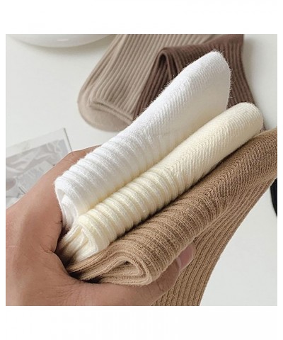 6 Pairs Japanese Aesthetic Cute Athletic Soft Socks for Women & Girls, Ankle Crew Stretch Neutral Socks Mid Brown $8.42 Activ...