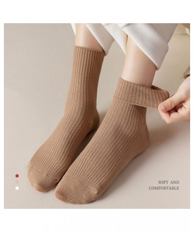 6 Pairs Japanese Aesthetic Cute Athletic Soft Socks for Women & Girls, Ankle Crew Stretch Neutral Socks Mid Brown $8.42 Activ...