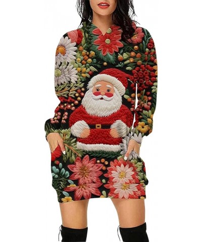 Christmas Tunic Tops for Women Crewneck Long Sleeve Loose Tunic Shirt Dress Fall Tops with Pockets 027 Red $11.22 Tops