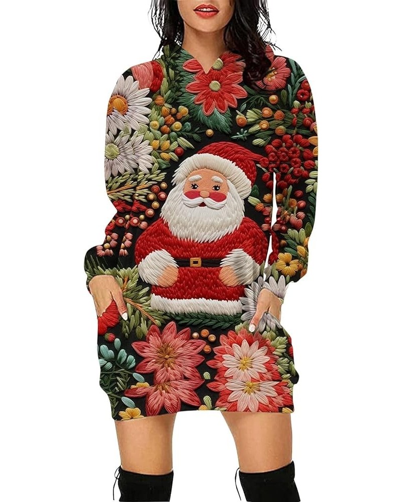 Christmas Tunic Tops for Women Crewneck Long Sleeve Loose Tunic Shirt Dress Fall Tops with Pockets 027 Red $11.22 Tops