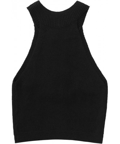 Women's Crop Tops Going Out Tops Sexy Sleeveless Outfit Summer Tight Vest Aesthetic Y2k Tanks 24-black $16.00 Vests