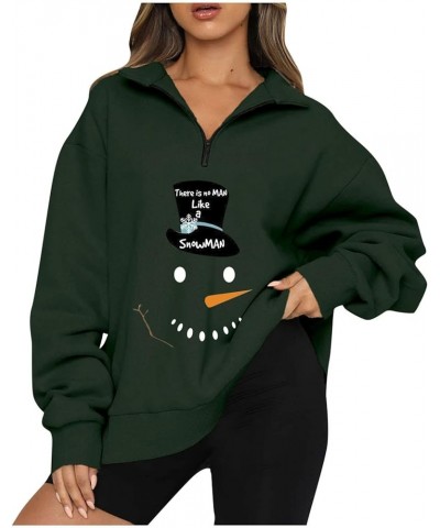 Halloween Sweatshirts for Women Quarter Zip Pullover Sweatshirt Halloween Pumpkin Half Zip Winter Clothes Sweaters Christmas1...