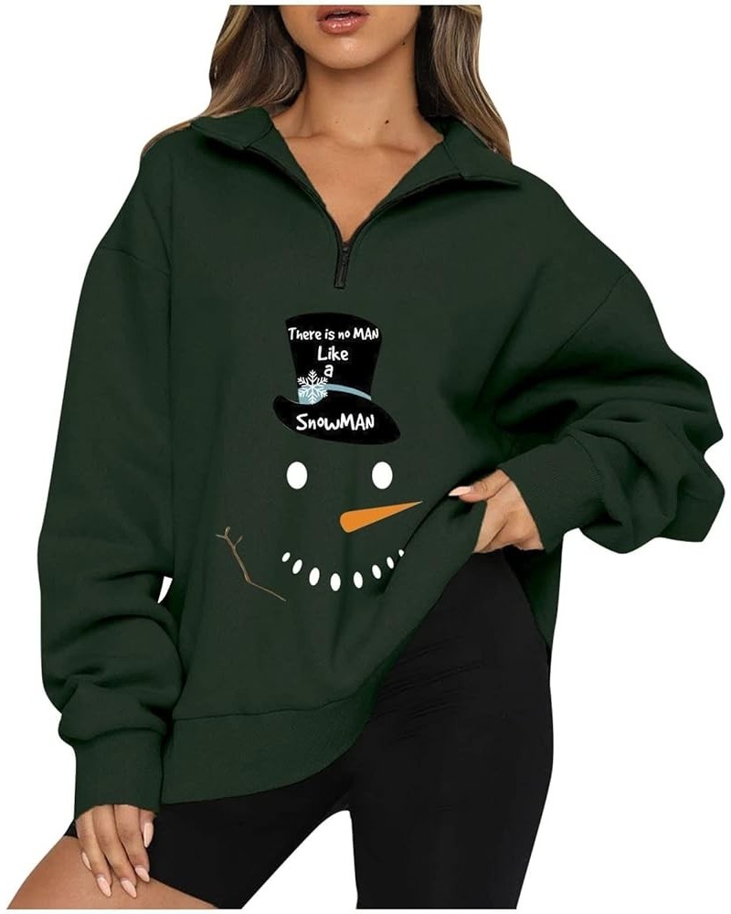 Halloween Sweatshirts for Women Quarter Zip Pullover Sweatshirt Halloween Pumpkin Half Zip Winter Clothes Sweaters Christmas1...