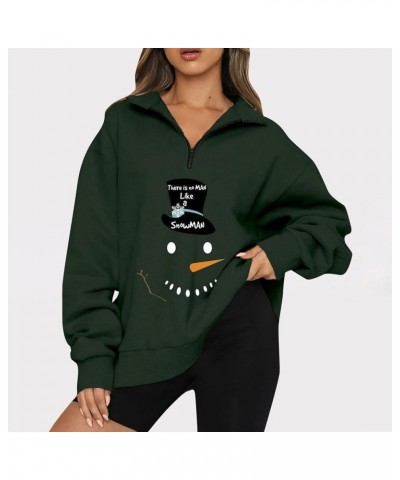 Halloween Sweatshirts for Women Quarter Zip Pullover Sweatshirt Halloween Pumpkin Half Zip Winter Clothes Sweaters Christmas1...