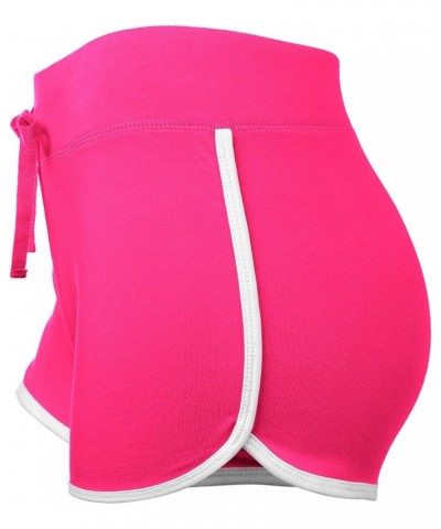 Comfortable Active Fitted Stretchy Yoga Gym Mini Shorts 045-hot Pink $6.83 Activewear