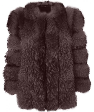 Plus Size Coats for Women 2023 Winter Open Front Lapel Cardigan Tops Long Sleeve Faux Fox Fur Plush Jacket Outerwear Gray $12...