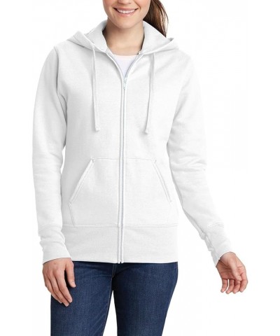 Women Core Fleece Full-Zip Hoodie Sweatshirt with Pockets Classic Fit Performance Hooded Sweatshirt for Women White $14.67 Ho...