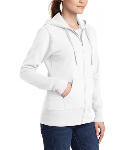 Women Core Fleece Full-Zip Hoodie Sweatshirt with Pockets Classic Fit Performance Hooded Sweatshirt for Women White $14.67 Ho...