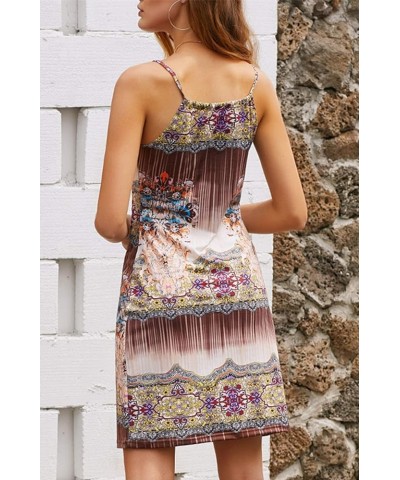 Women Summer Halter Neck Dress Floral Print Bohemian Beach Dresses S-XL Multicoloured $15.50 Swimsuits