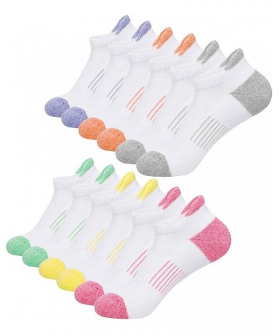 Ankle Socks for Women Running Socks, Cushioned Athletic Low Cut No Show Socks Womens Liner Footies for Sneakers 6 Pairs Multi...