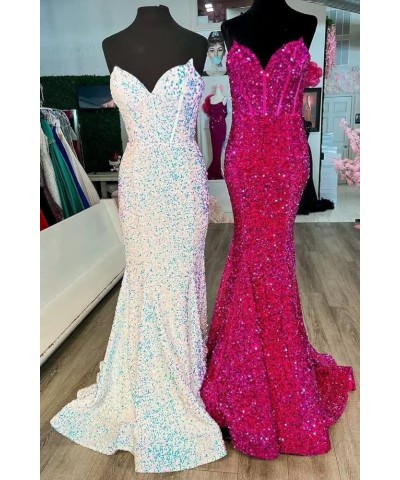 Sequins Prom Dress Long Corset Formal Evening Party Gowns Sparkly Mermaid V-Neck Homecoming Dress for Women Light Purple $36....