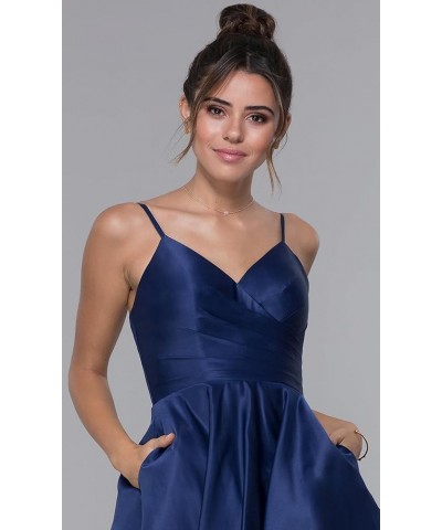 Women's Short Homecoming Dresses with Pockets A Line Ruched Satin Formal Prom Cocktail Gowns Coral $29.99 Dresses