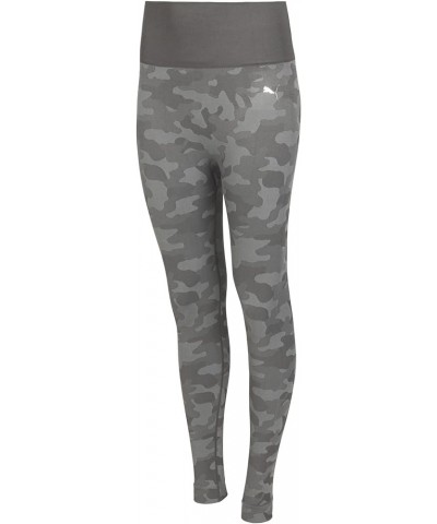 Women's All Over Camo Print Pattern Leggings Dark Grey $12.82 Activewear