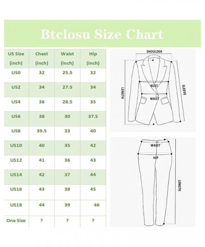 Women's Business Suit 2 Pieces Solid Blazer Skirt Slim Fit Lady Suit Set for Office Work Tea Green $40.69 Suits