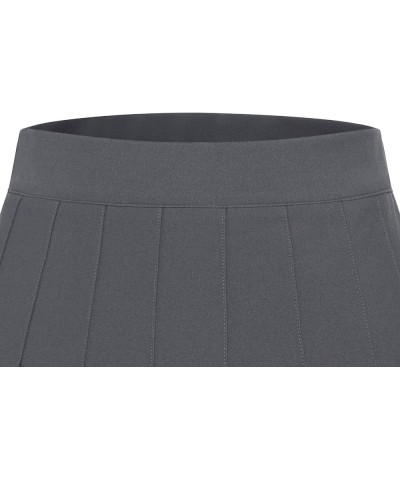 Pleated Mini Tennis Skirts for Women Skater High Waisted School Girl Skirt Darkgrey $10.79 Skirts