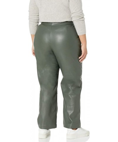 Women's Vegan Leather Cropped Pant Kylie Green $31.20 Pants