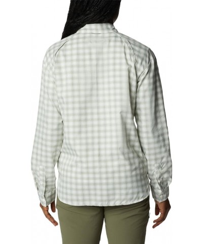 Women's Silver Ridge Utility Patterned Long Sleeve Shirt White/Peak Plaid $31.63 Blouses